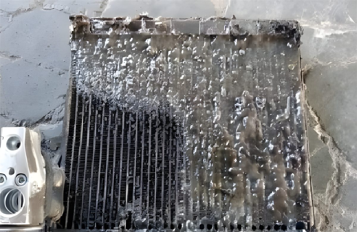 Evaporator AC mobil kotor sebelum dibersihkan